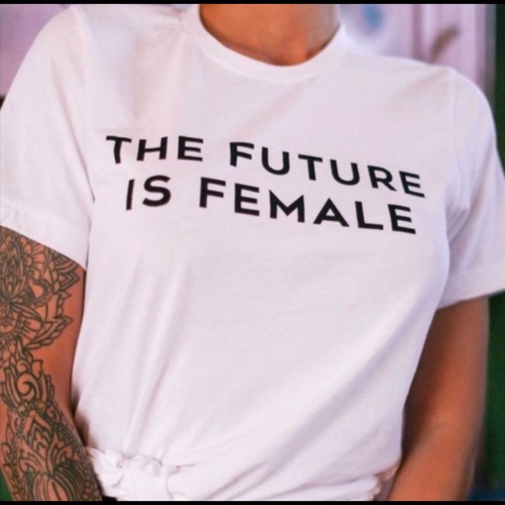 The Future Is Female White Graphic Tee